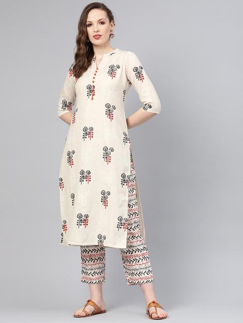 printed kurta pant set - 16906854 - Very Small Image - 1