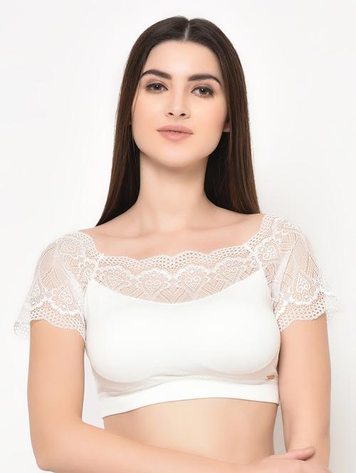 full coverage laced bralette bra - 16907925 - Very Small Image - 1