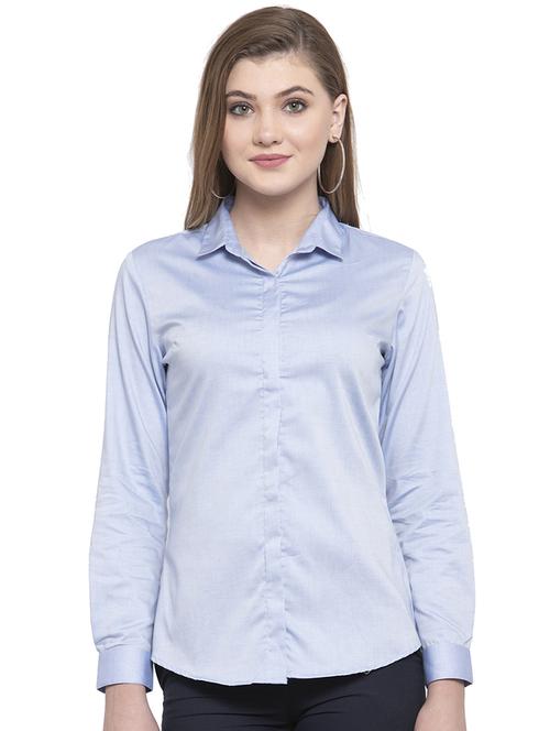 concealed placket solid shirt  - 16908643 - Very Small Image - 1