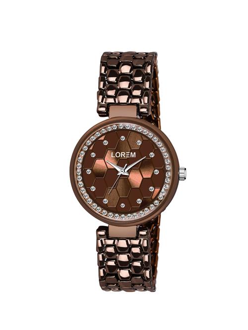 lorem analog brown color dial watch for girls-lk-271 - 16908722 - Very Small Image - 1