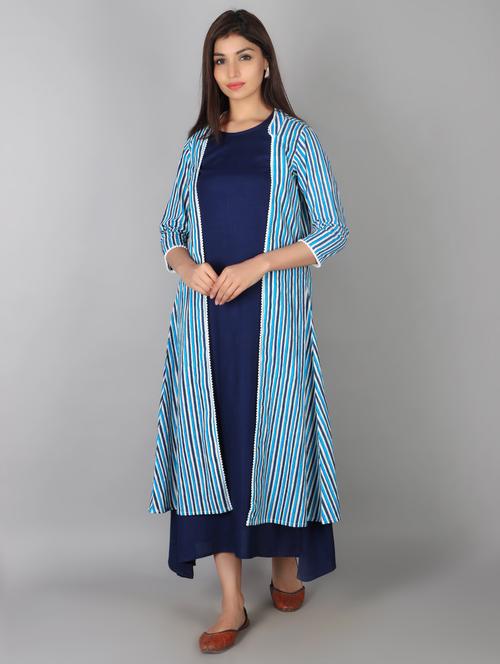 solid layered kurta  - 16909085 - Very Small Image - 1