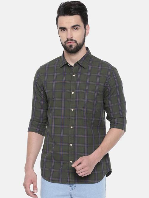 green checkered casual shirt - 16910983 - Very Small Image - 1