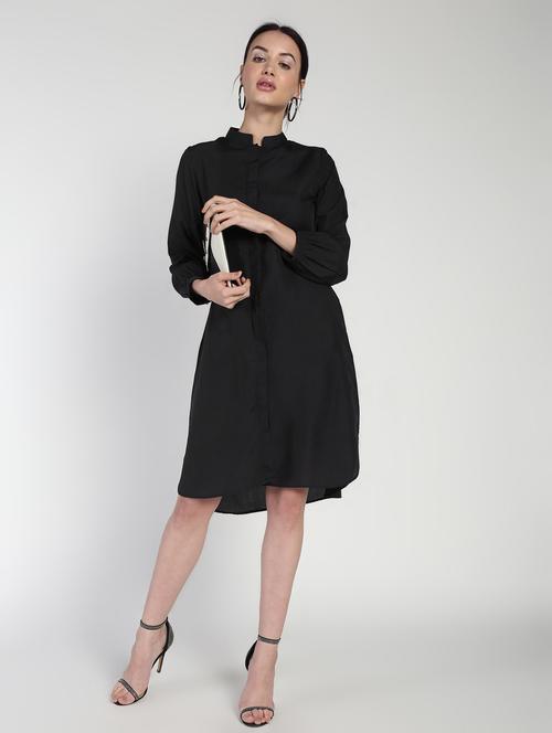 concealed placket shirt dress  - 16911298 - Very Small Image - 1