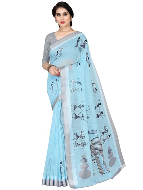 warli printed saree with blouse - 16912948 - Very Small Image - 1