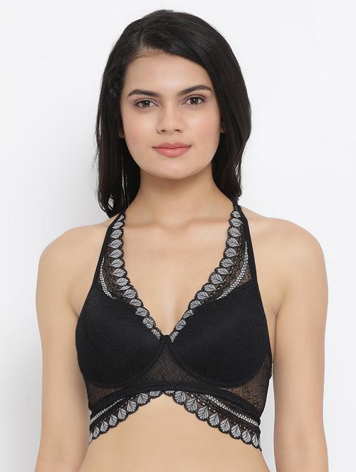 halter neck laced bralettte - 16913386 - Very Small Image - 1