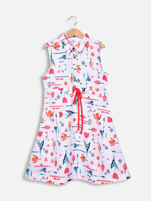 white rayon frock - 16914123 - Very Small Image - 1