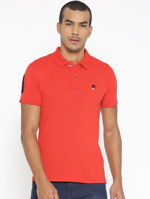 red solid polo t-shirt - 16915010 - Very Small Image - 1
