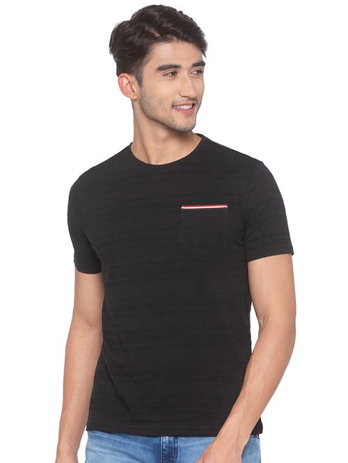black self design pocket t-shirt - 16915638 - Very Small Image - 1
