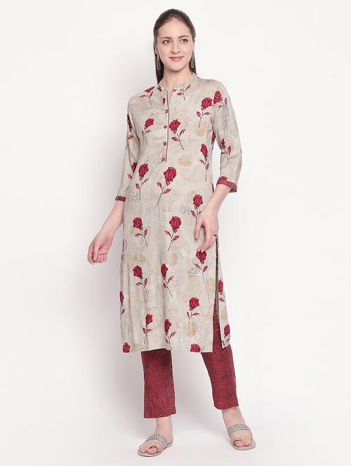 floral kurta pant set - 16916973 - Very Small Image - 1