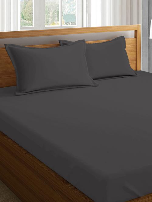   cotton satin queen size bed sheet with 2 pillow cover - 16917614 - Very Small Image - 1