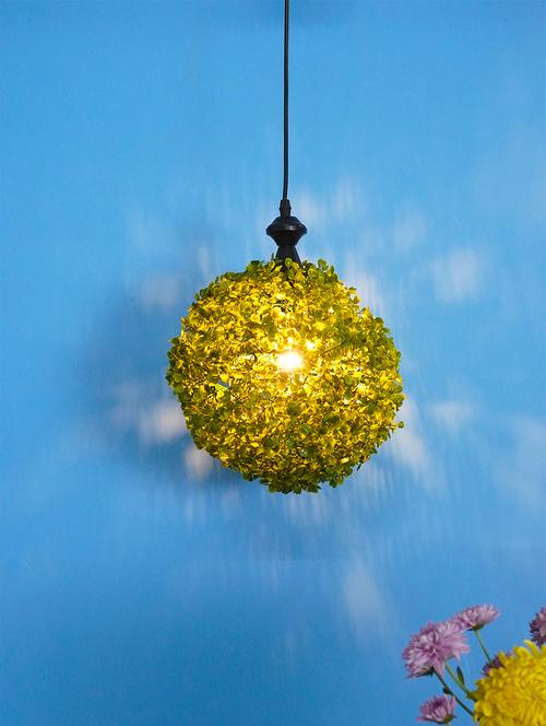  faux green grass ball topiary hanging pendant light - 16918831 - Very Small Image - 1
