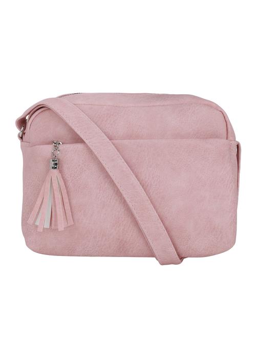 pink leatherette (pu) sling bag - 16919141 - Very Small Image - 1