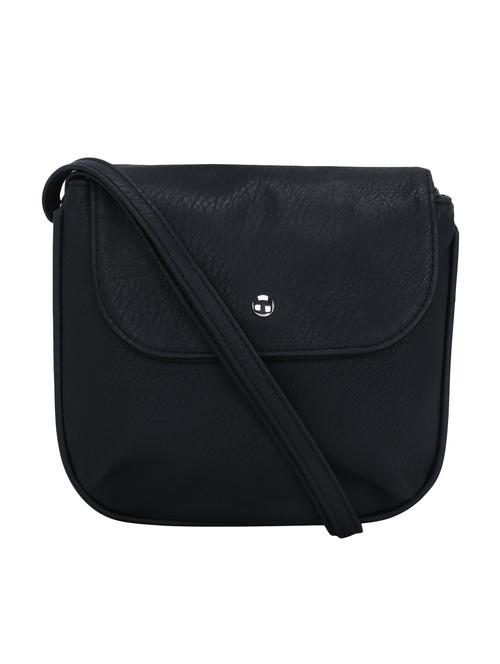 black solid regular sling bag - 16919146 - Very Small Image - 1