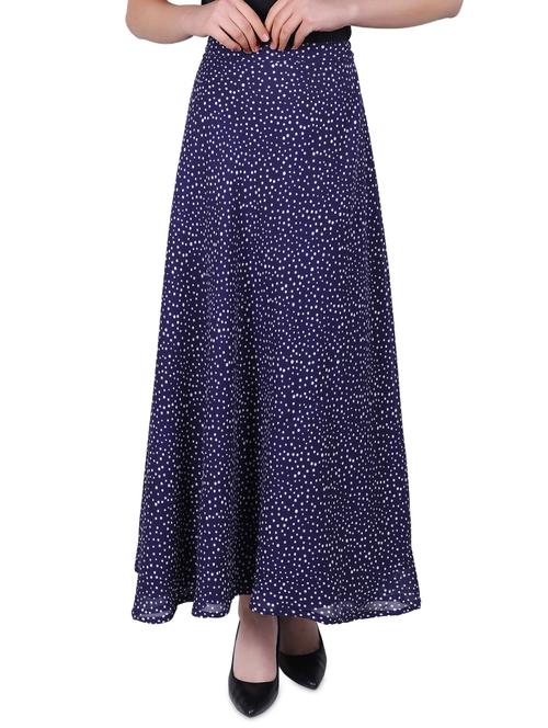 high rise polka dot flared skirt  - 16919443 - Very Small Image - 1