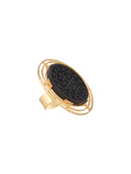 black gold  finger ring - 16920120 - Very Small Image - 1