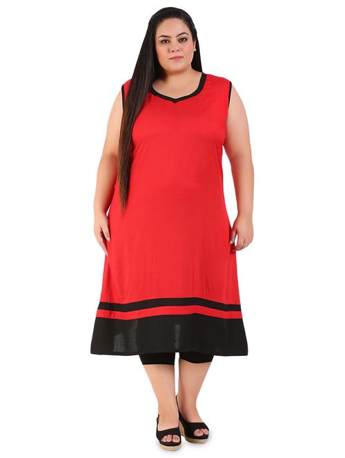 solid a-line kurta - 16921514 - Very Small Image - 1