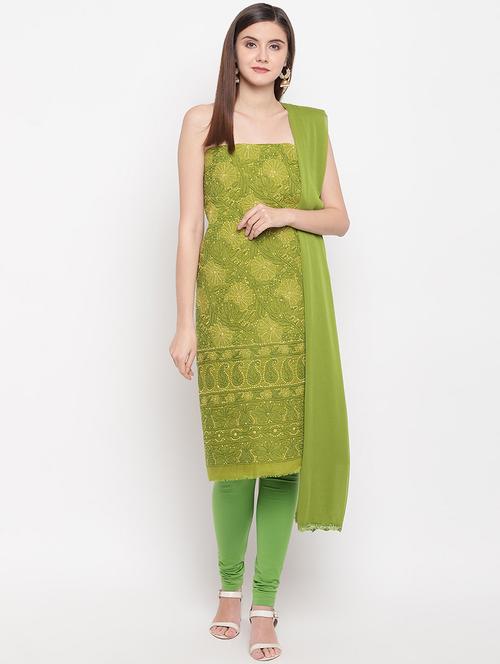 chikankari churidar unstitched suit - 16922366 - Very Small Image - 1
