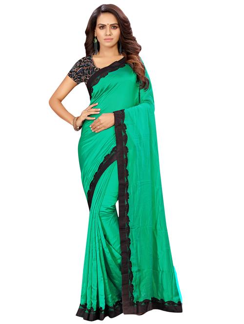 turquoise georgette embroidered saree with blouse - 16923353 - Very Small Image - 1