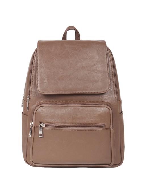beige leatherette (pu) regular backpack - 16923804 - Very Small Image - 1