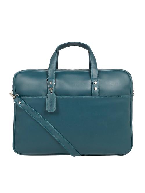 blue leatherette (pu) laptop bag - 16923928 - Very Small Image - 1