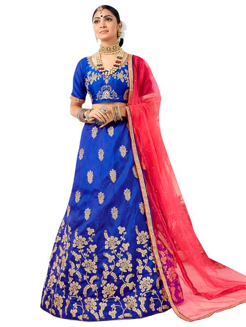 embroidered panelled lehenga - 16924713 - Very Small Image - 1