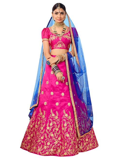 embroidered a-line lehenga - 16924716 - Very Small Image - 1