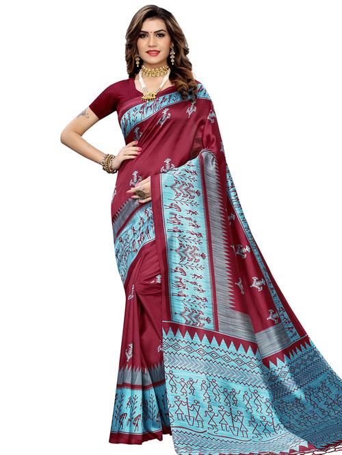 warli printed saree with blouse - 16924848 - Very Small Image - 1