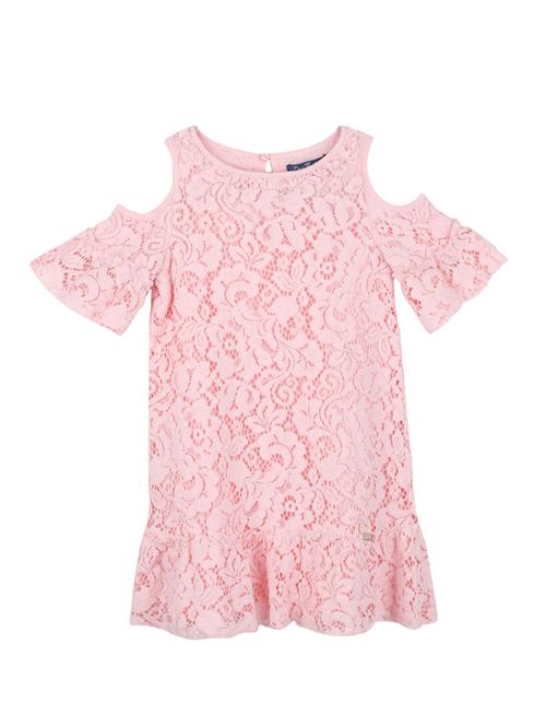 pink polyester frock - 16925084 - Very Small Image - 1