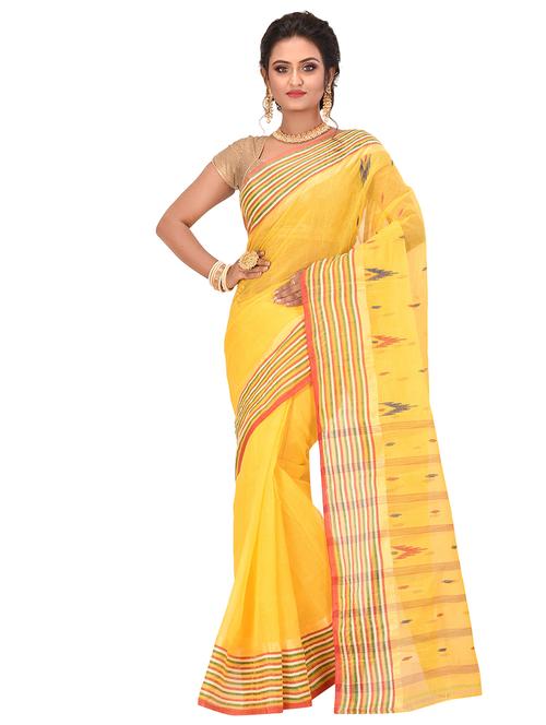 ikat tant cotton saree - 16926176 - Very Small Image - 1
