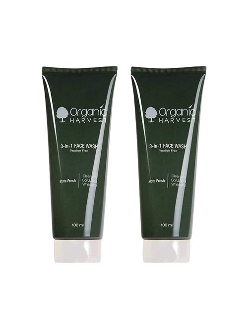 organic harvest 3 in 1 face wash 100 ml (pack of 2) - 16929483 - Very Small Image - 1