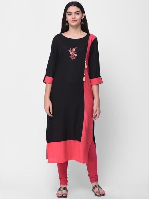 color block straight kurta  - 16933894 - Very Small Image - 1