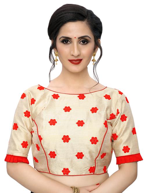 back detail embroidered blouse - 16933911 - Very Small Image - 1