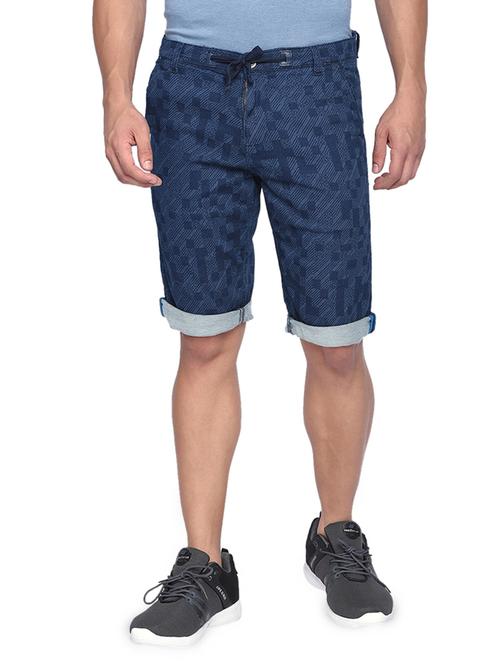 blue printed bermuda shorts - 16934693 - Very Small Image - 1