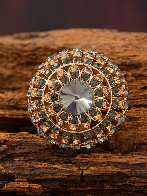 green brass finger  ring - 16935690 - Very Small Image - 1