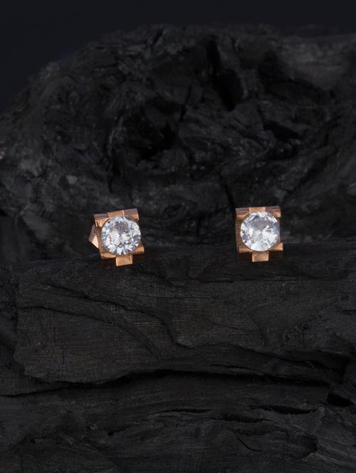 gold metal studs earring - 16936231 - Very Small Image - 1