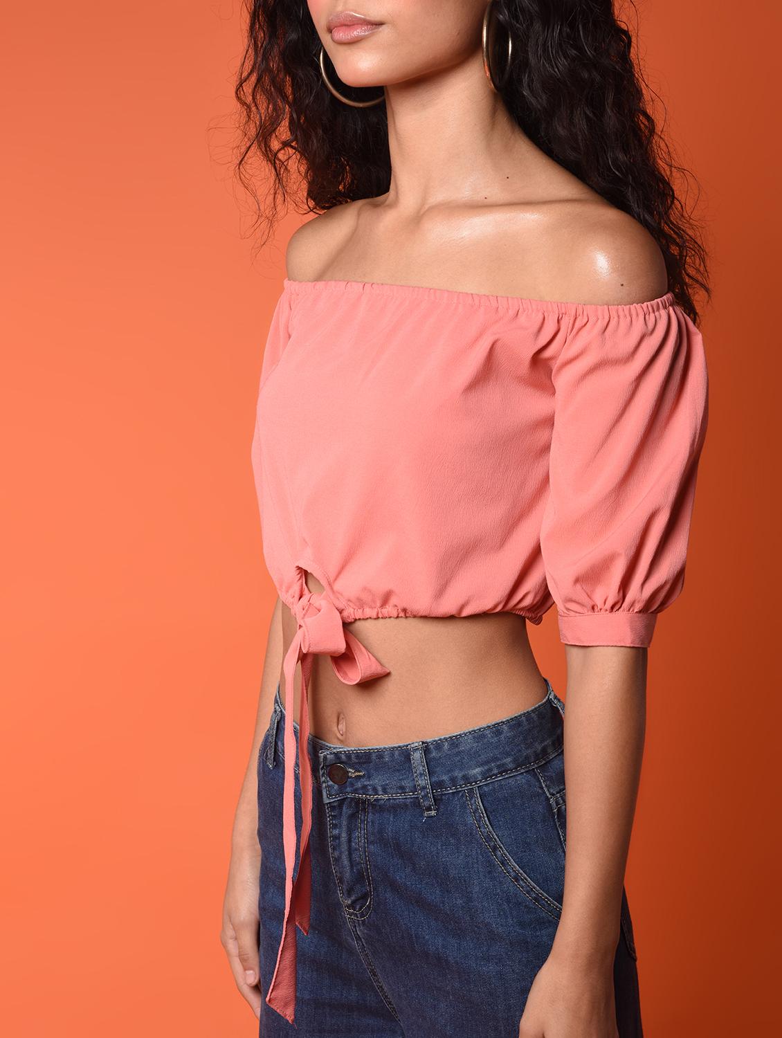 women's crop off shoulder top - 16936293 - Zoom Image - 4