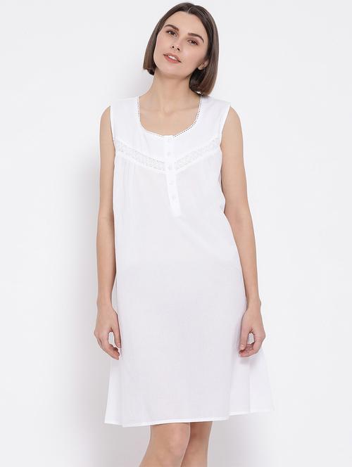 lace detail solid sleepshirt  - 16936594 - Very Small Image - 1