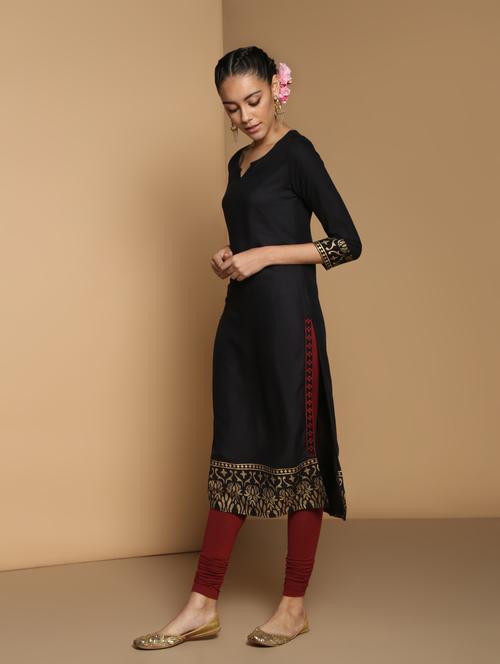 solid straight kurta with jacket  - 16937633 - Very Small Image - 1