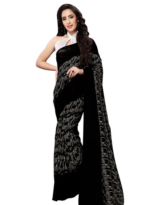 abstract printed saree with blouse - 16939184 - Very Small Image - 1