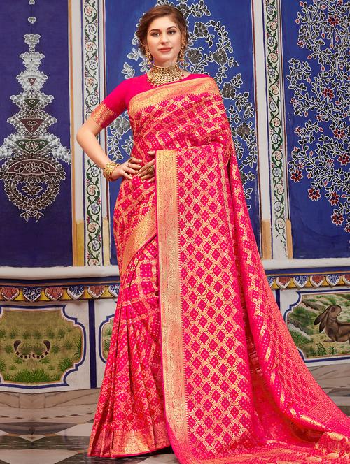 women's banarasi saree with blouse - 16939794 - Very Small Image - 1