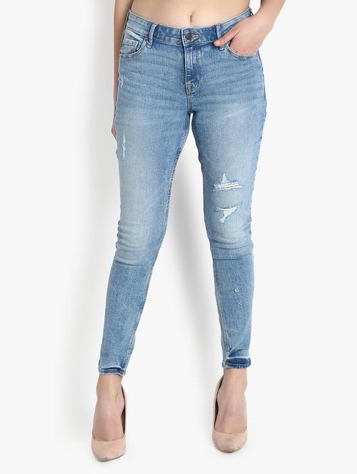 high rise distressed jeans  - 16940310 - Very Small Image - 1
