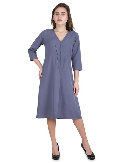 v-neck solid wrap top  - 16940484 - Very Small Image - 1