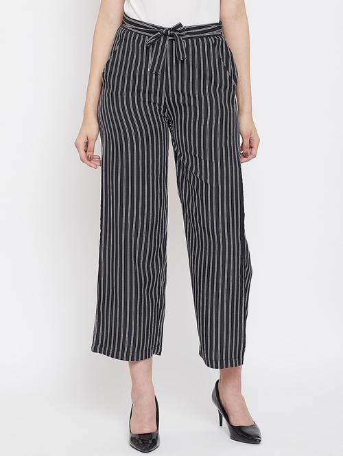 tie up waist striped trouser  - 16941103 - Very Small Image - 1