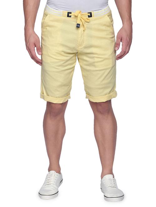 yellow solid bermuda shorts - 16941614 - Very Small Image - 1