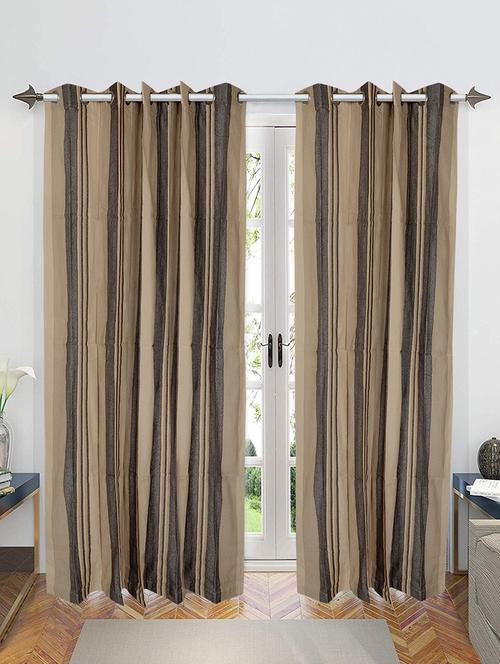   cotton yarn eyelet door curtains   - 16941675 - Very Small Image - 1