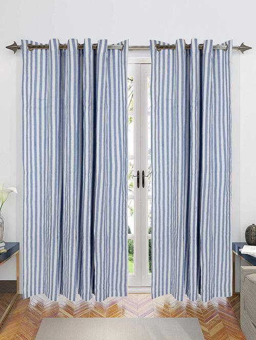   cotton yarn eyelet door curtains   - 16941685 - Very Small Image - 1