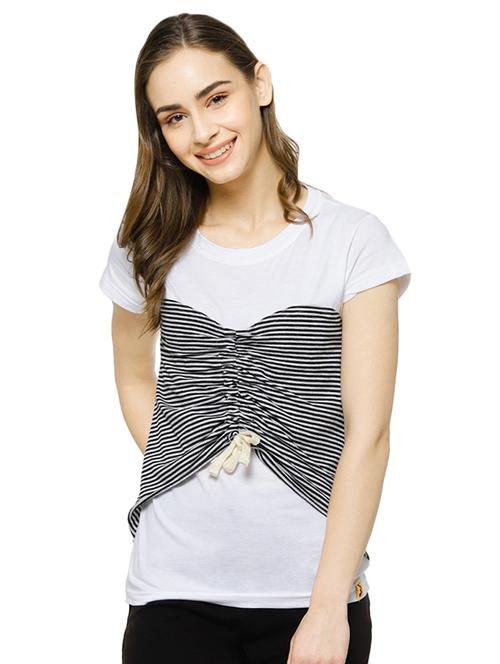 women's straight round neck top - 16943290 - Very Small Image - 1
