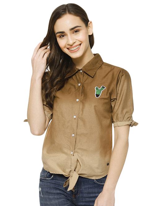 tie front ombre shirt  - 16943325 - Very Small Image - 1