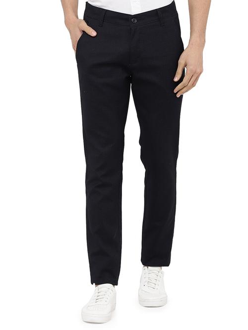 men mid rise self design chinos  - 16945321 - Very Small Image - 1