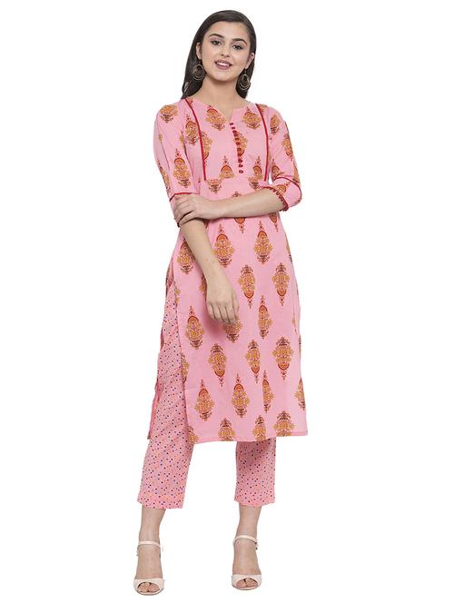 ethnic motif straight kurta - 16945564 - Very Small Image - 1